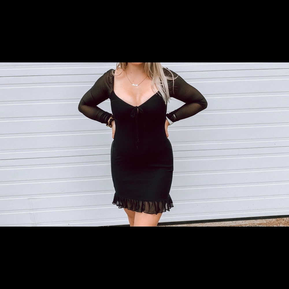 Black mesh dress